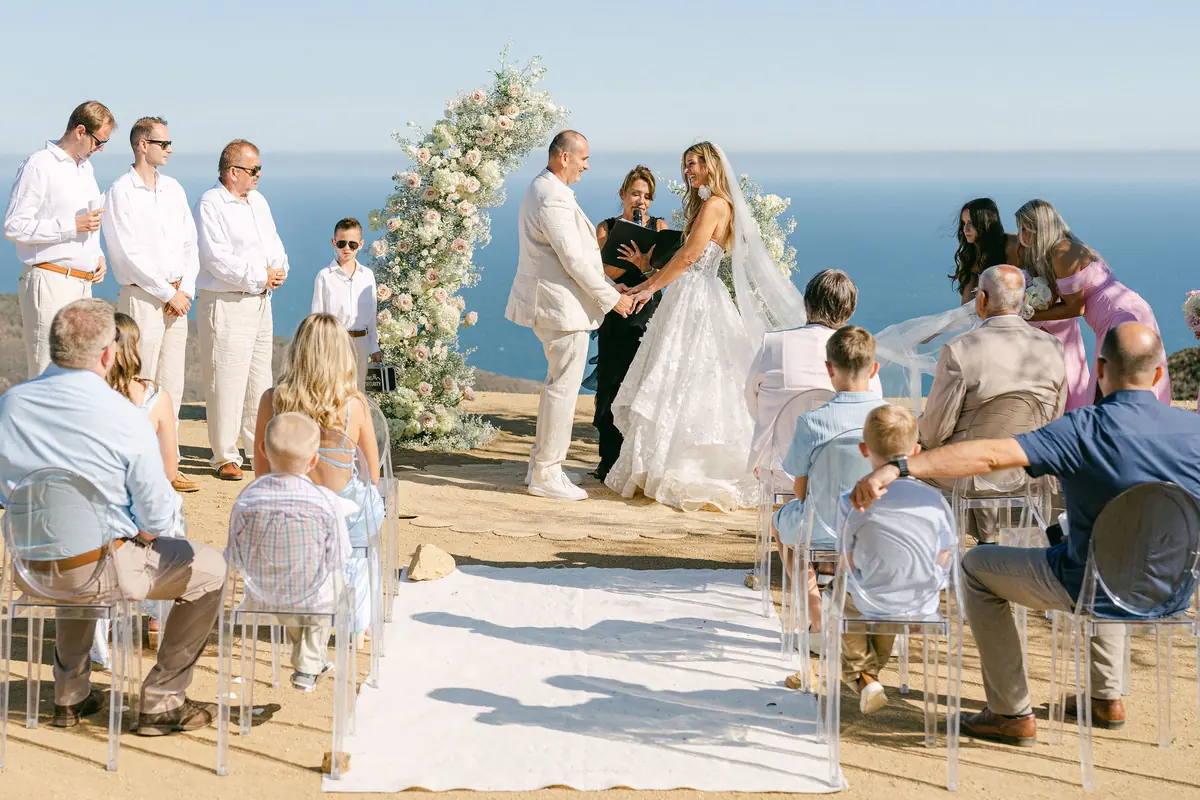 wedding ceremony at Malibu CA