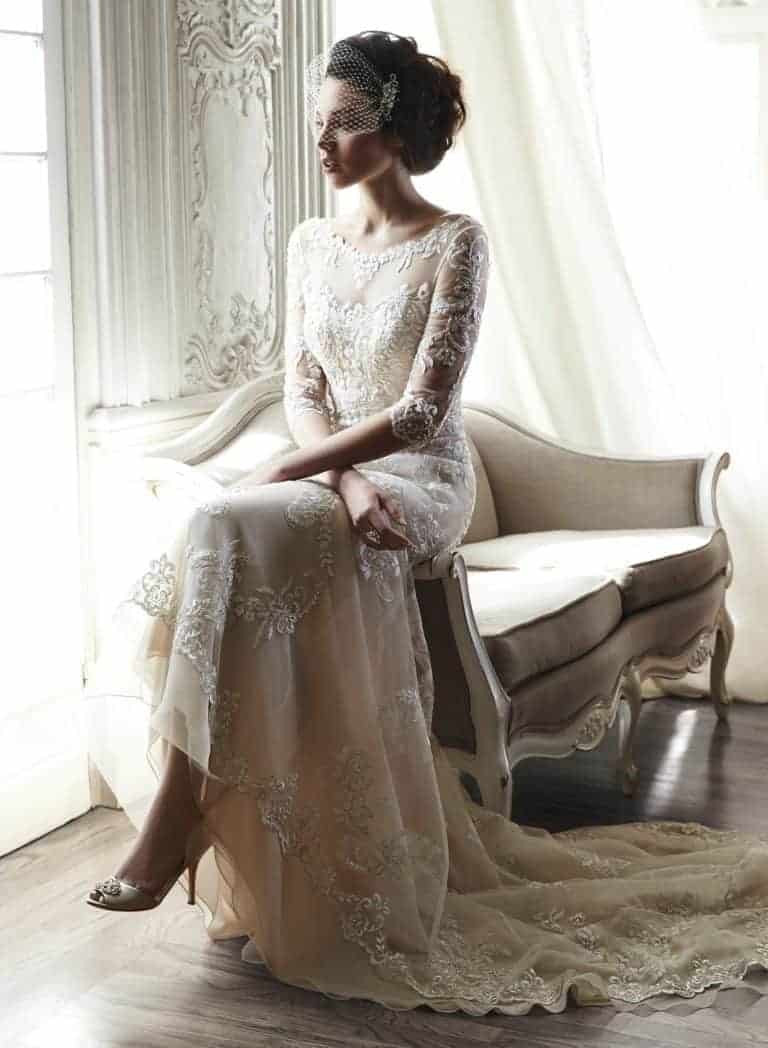 2015 Trend: Nude Lace Wedding Dresses