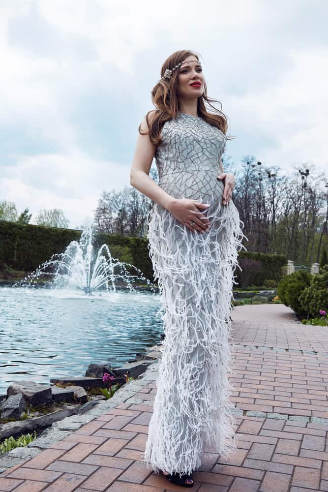 Gown for pregnant clearance bride