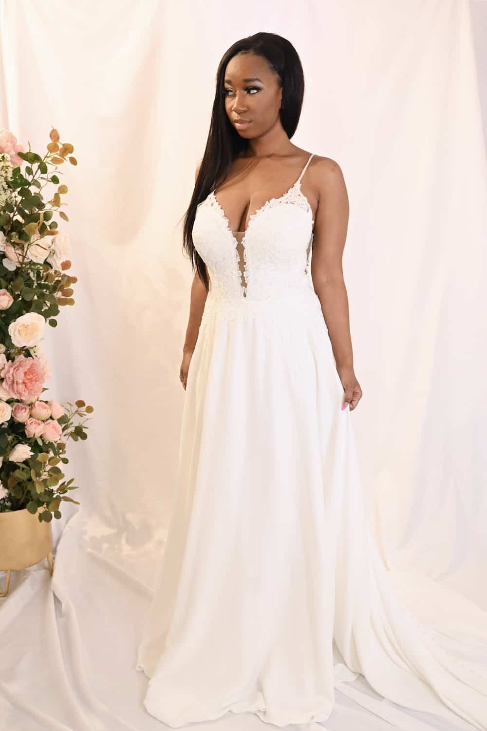 Savvy Bridal classic lace a-line Wedding Dress -Anisa