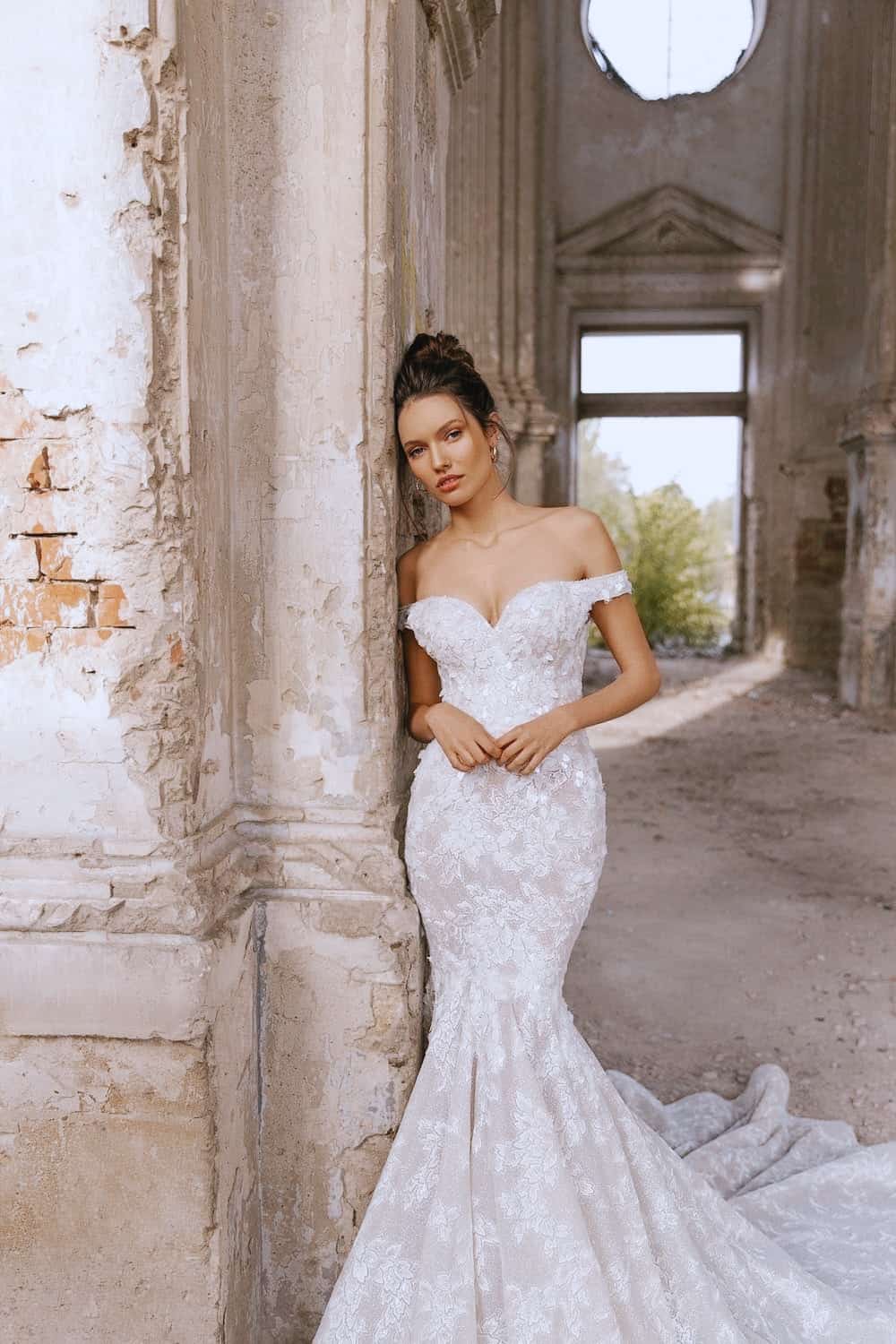 Savvy Bridal Eva Lendel Paola Strapless Detailed Wedding Gown