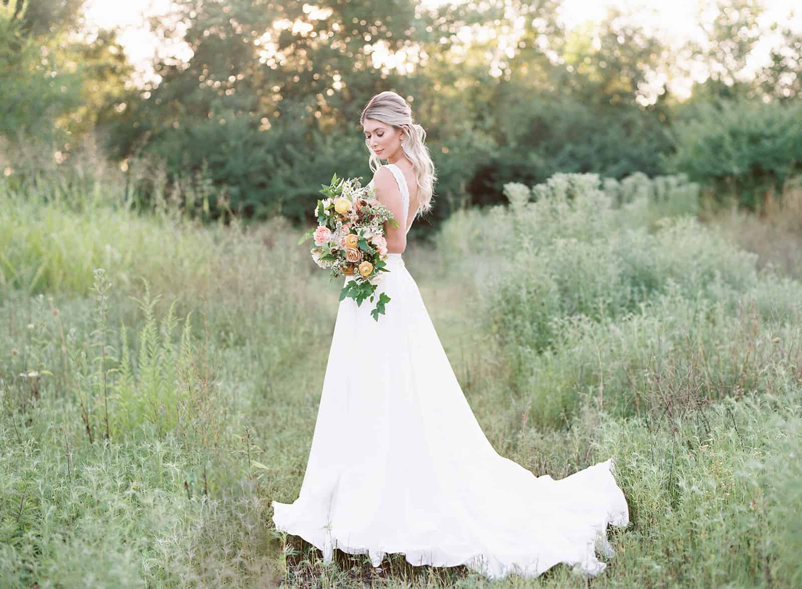 wedding dress with train