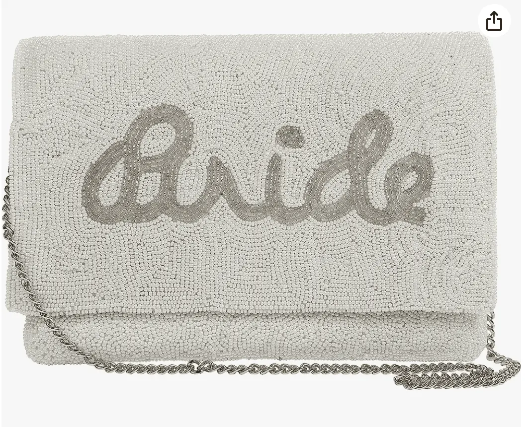 beaded bridal clutch