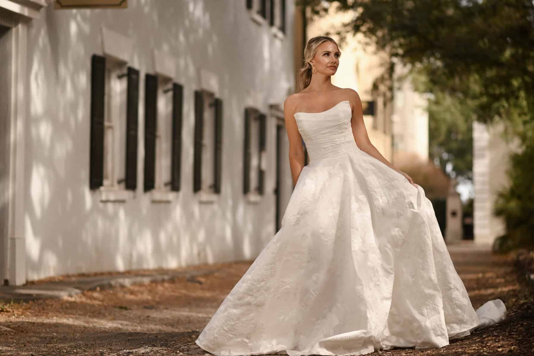 image of a bride in a beautiful elegant wedding dress