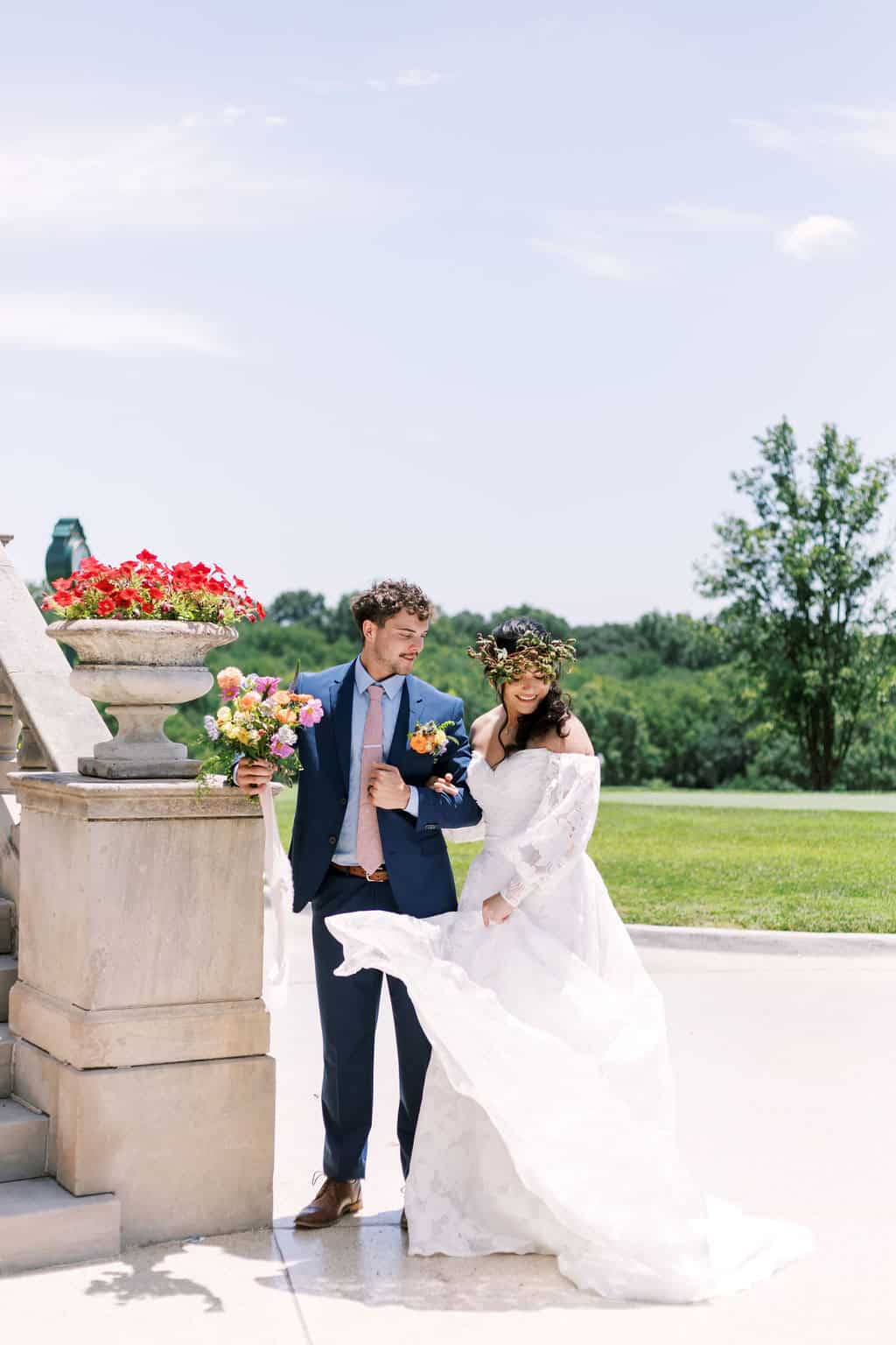 image of the couple in outdoor venue