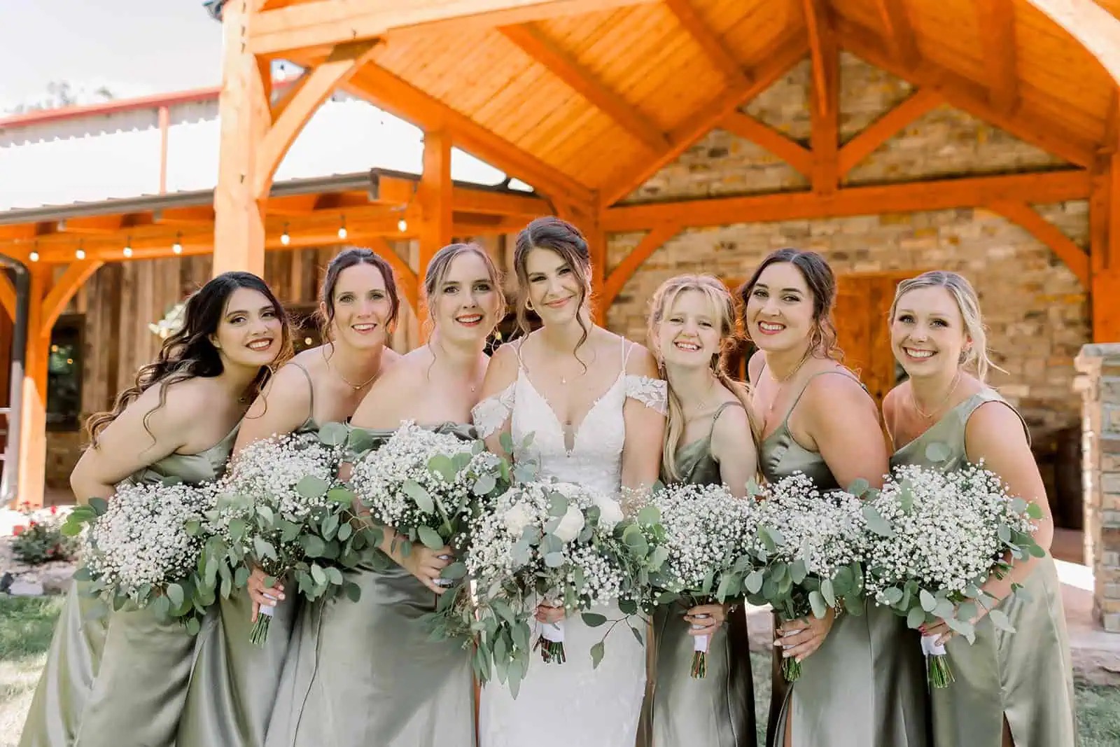 bride and her bridesmaids