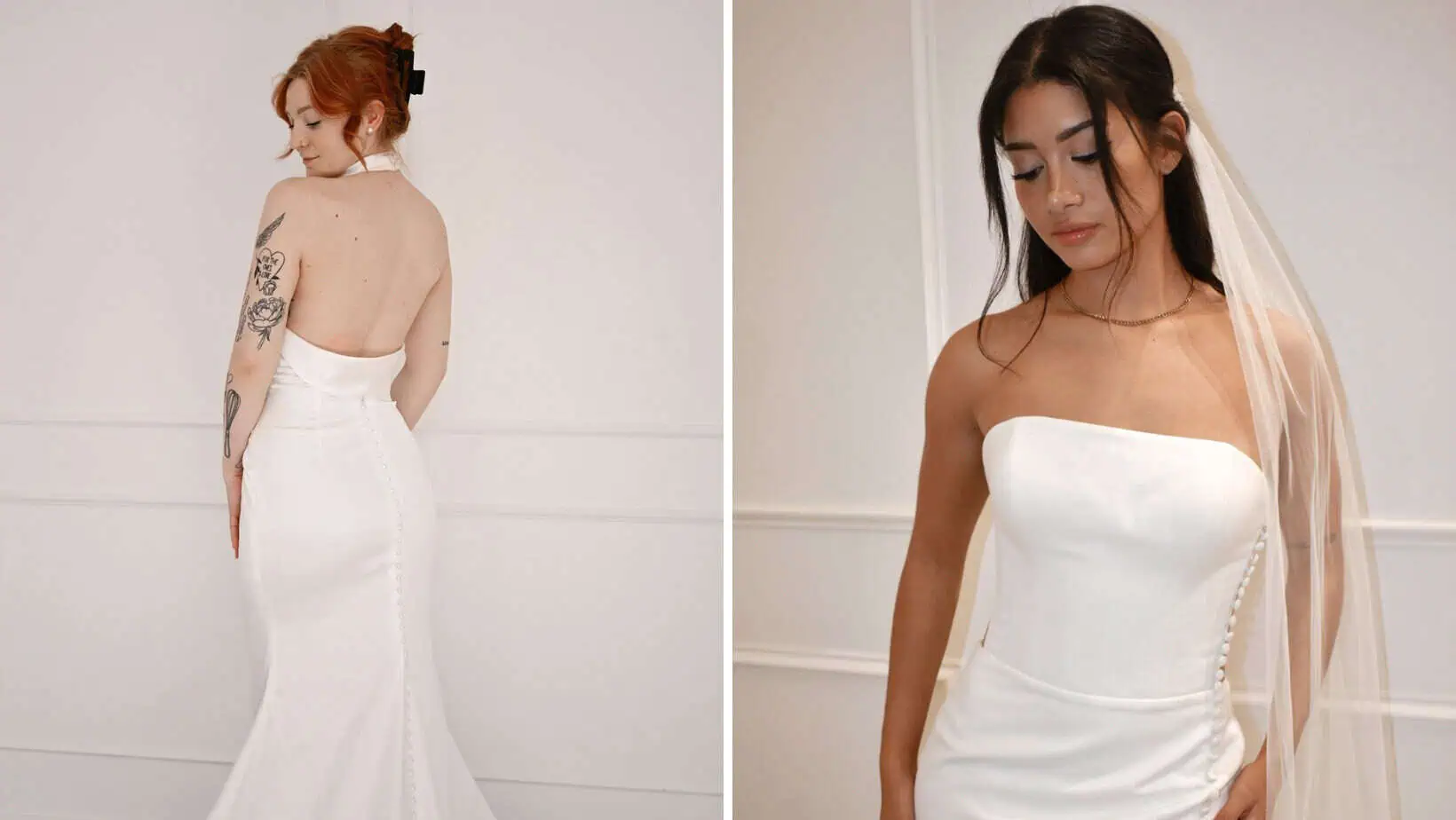 simple and fitted gown details