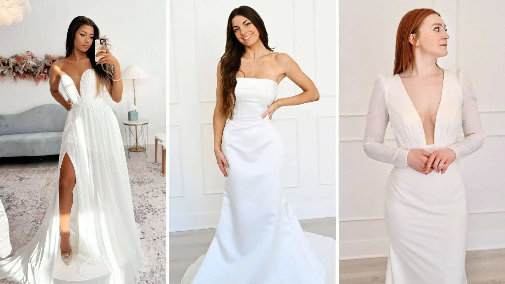 different styles of simple wedding dress