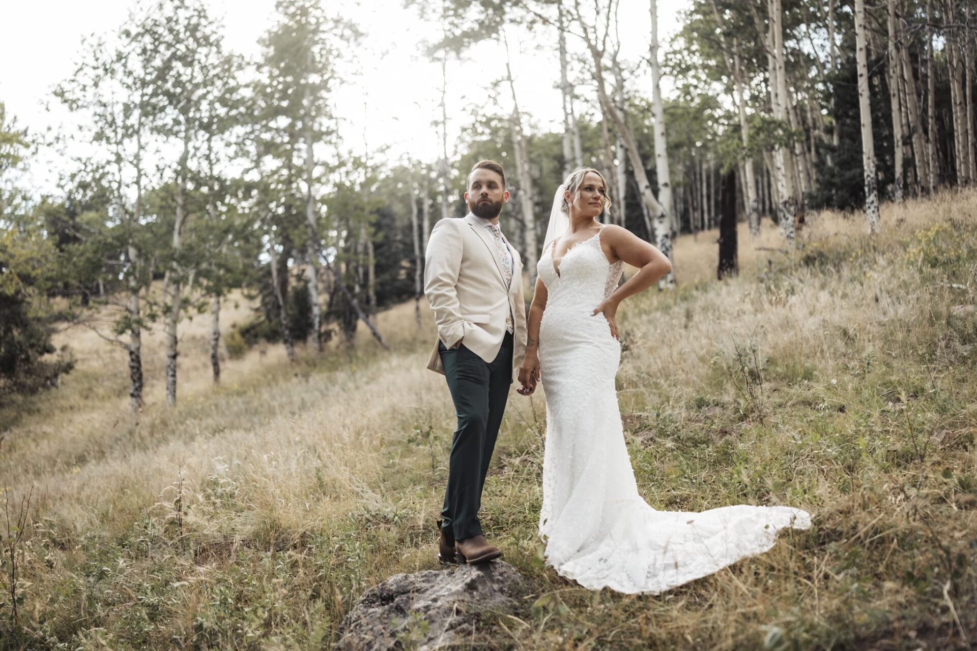 wedding set in nature