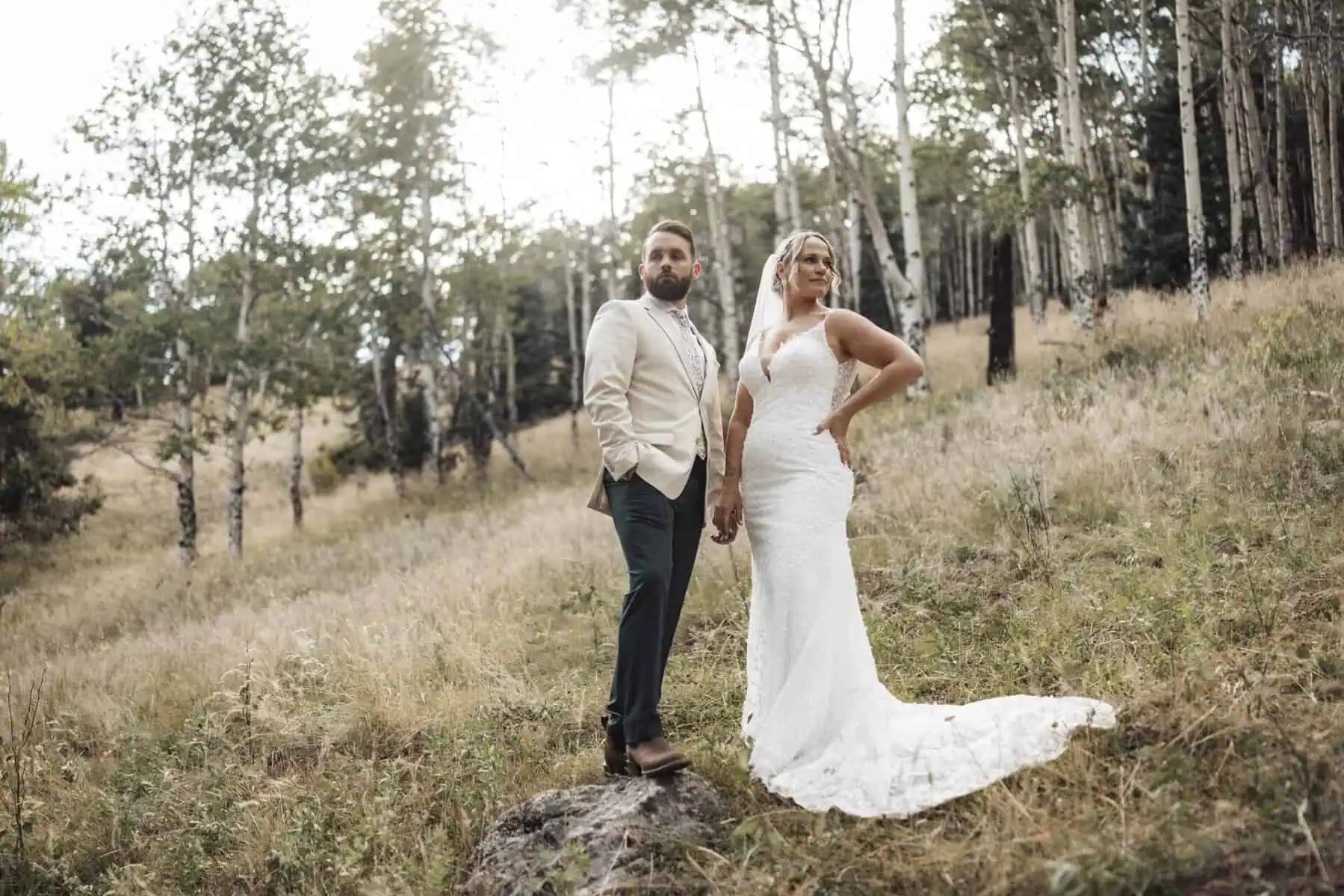 wedding set in nature