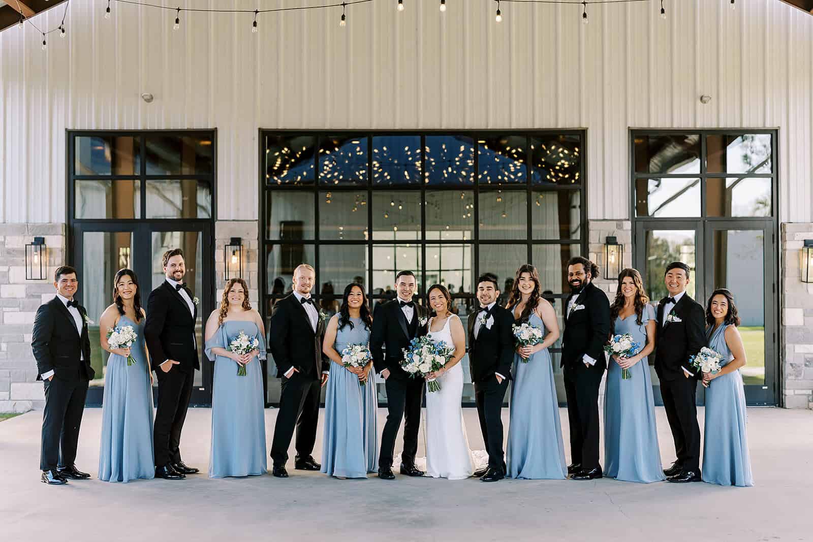 image of the couple and their bridesmaids and groomsmen