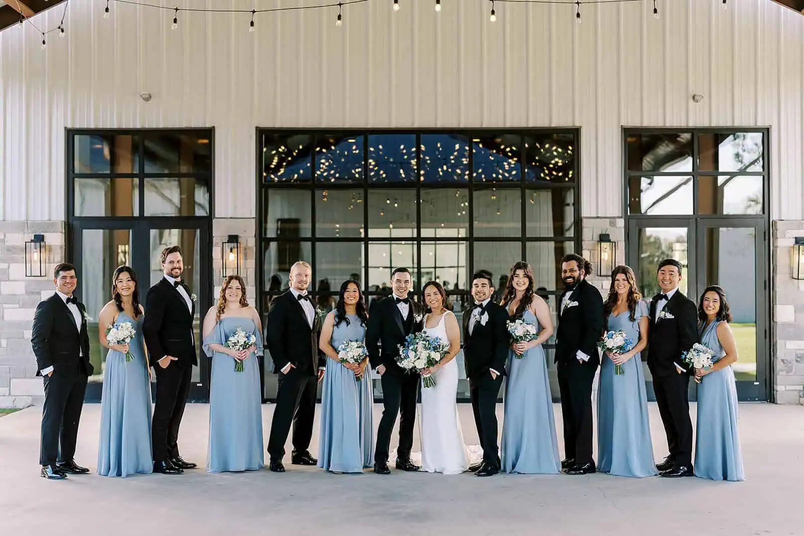 couple with entourage