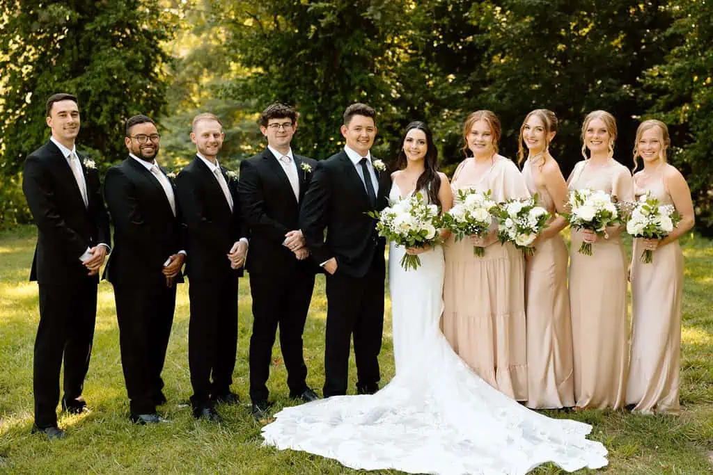 couple with their entourage