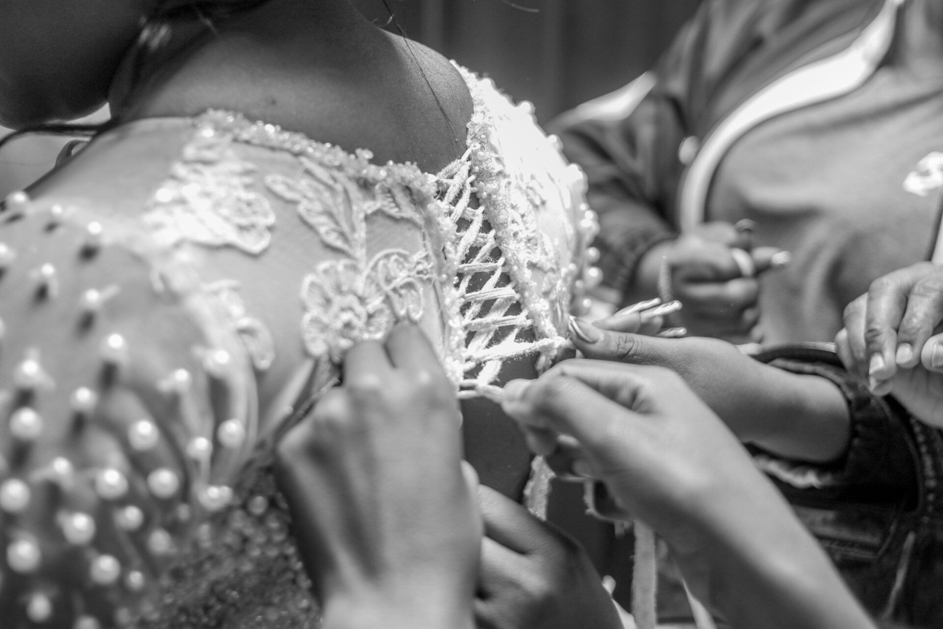 wedding dress fitting
