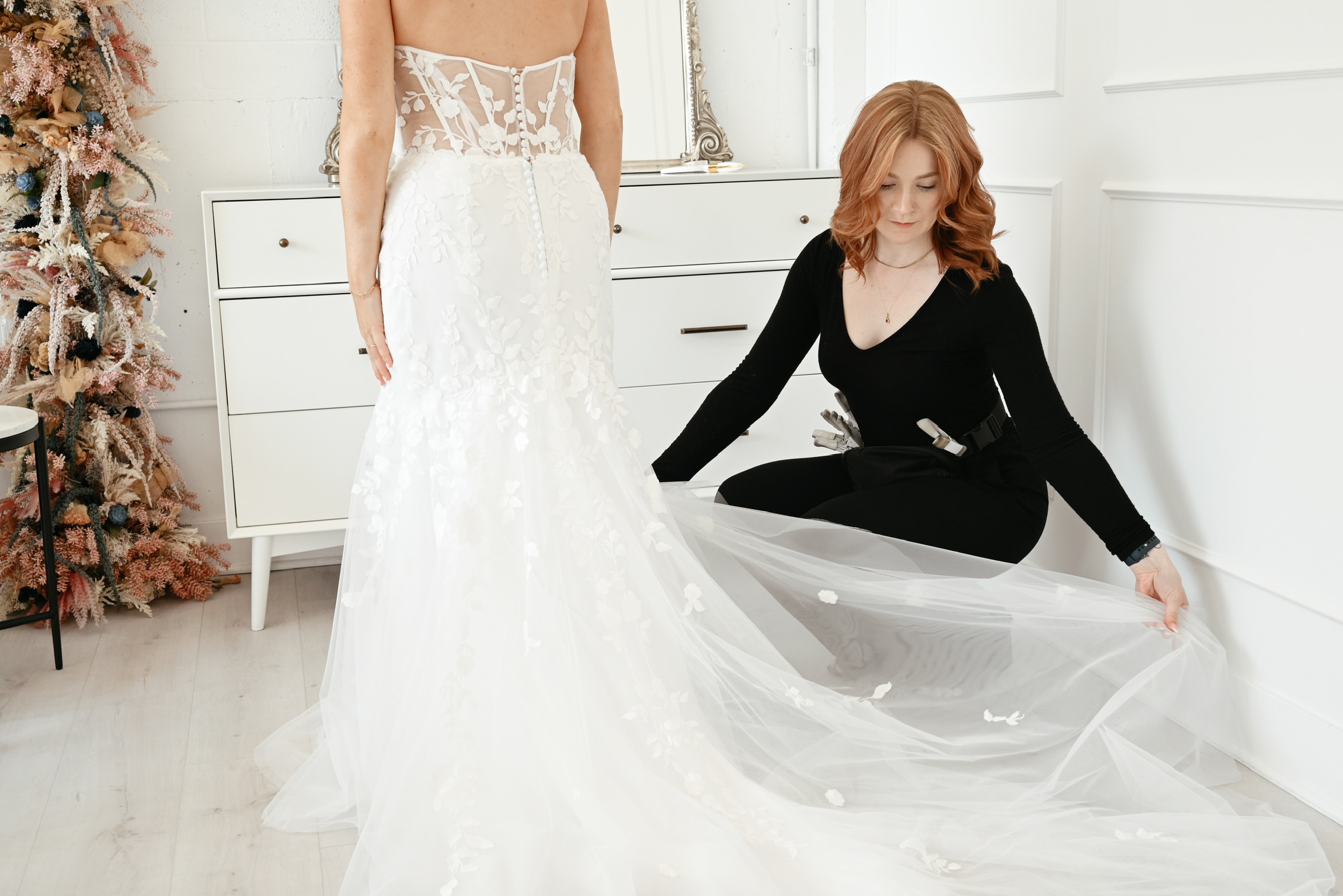 wedding dress fitting