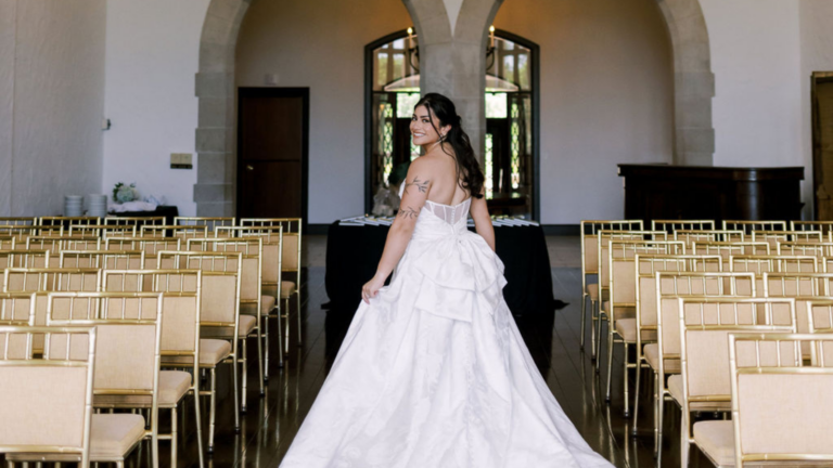 bride on her wedding day