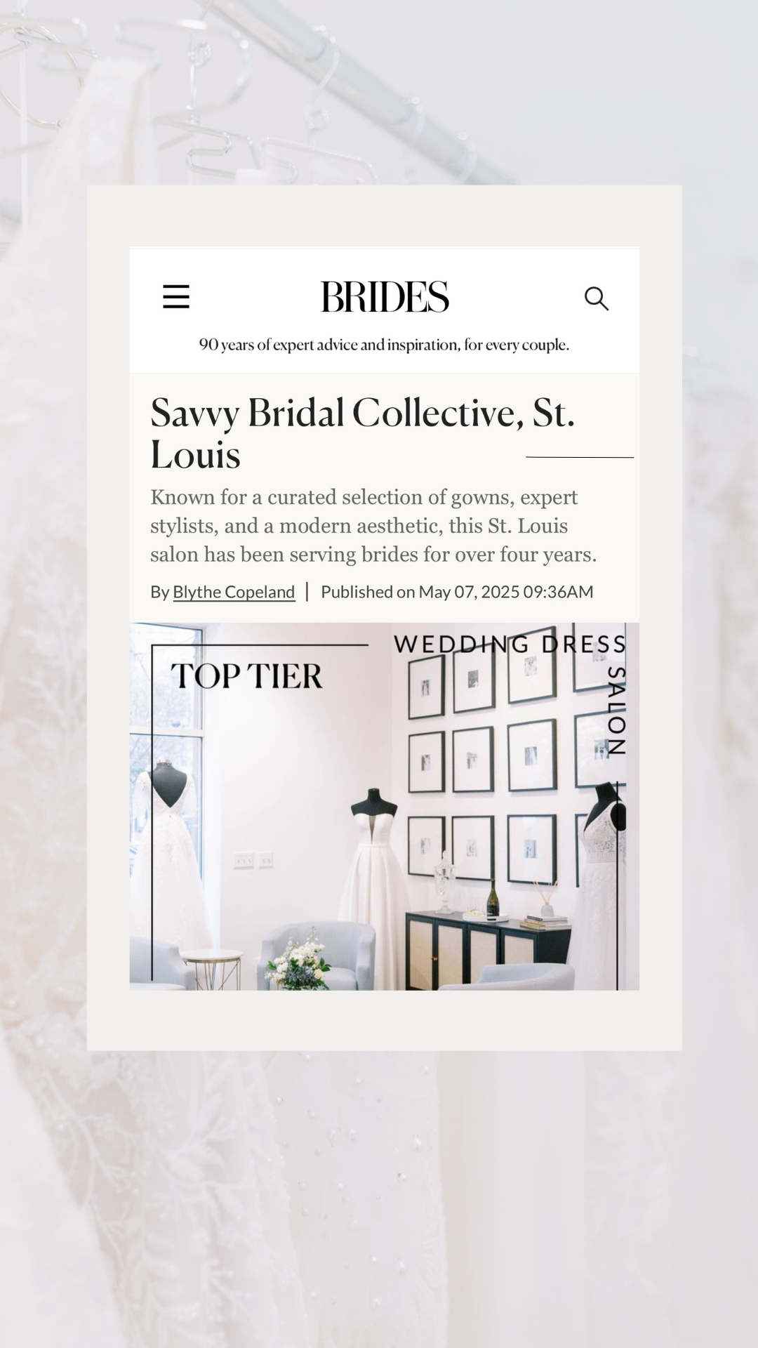 savvy bridal STL featured on brides