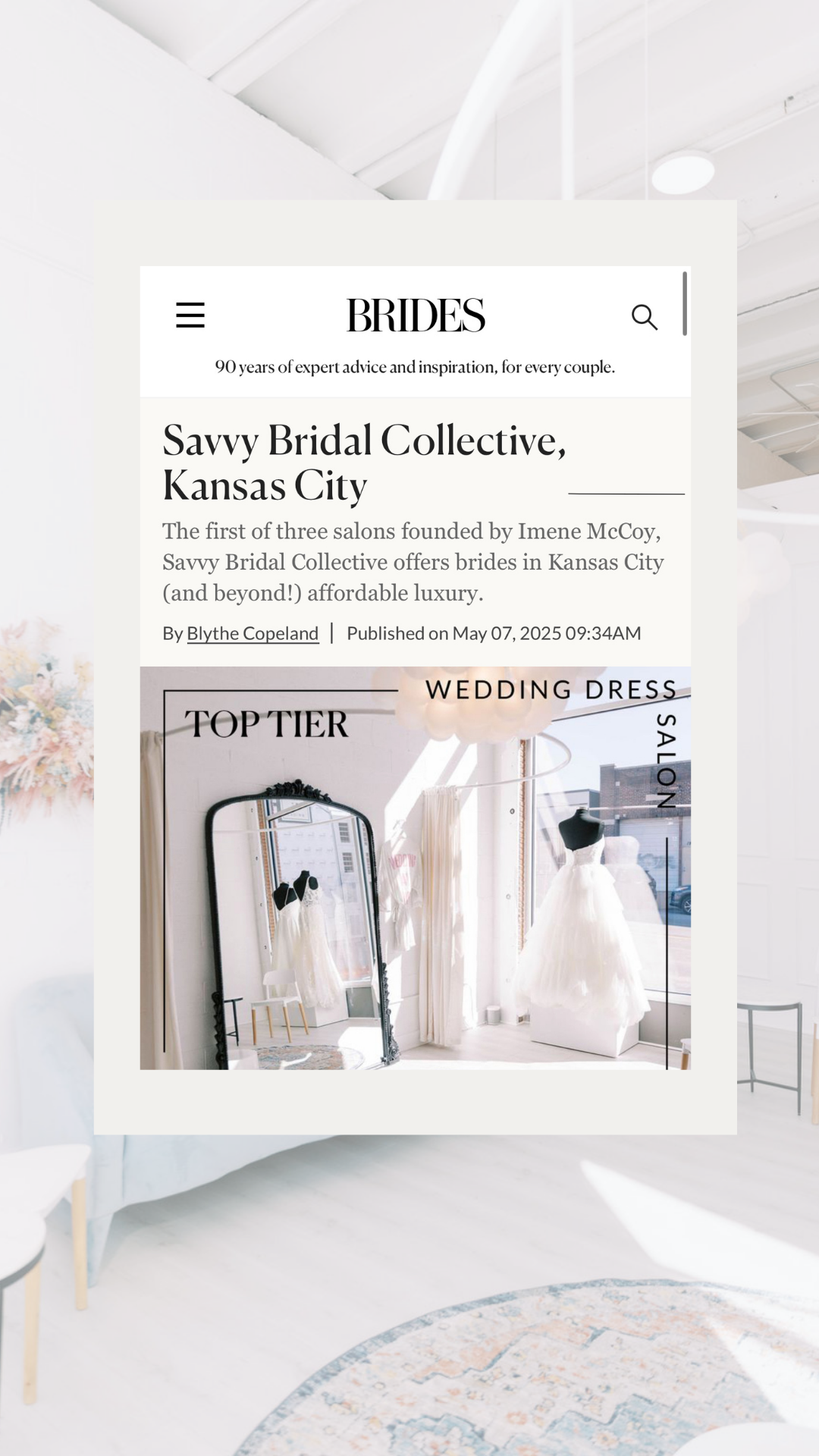 savvy bridal KC featured on brides