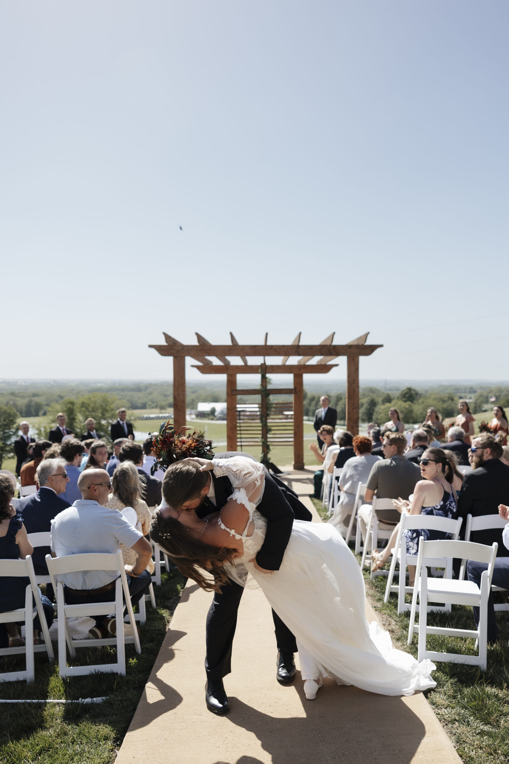 wedding ceremony kiss