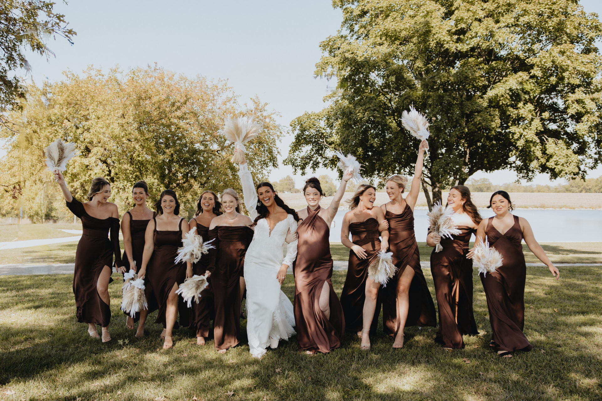 bride and bridesmaids