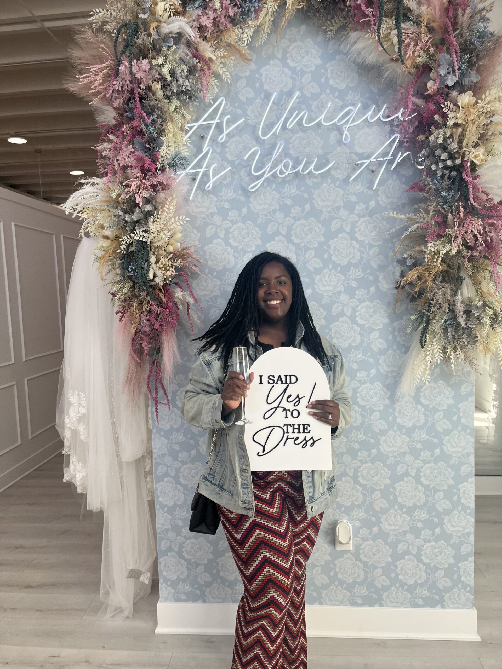 Cierra saying yes to the dress