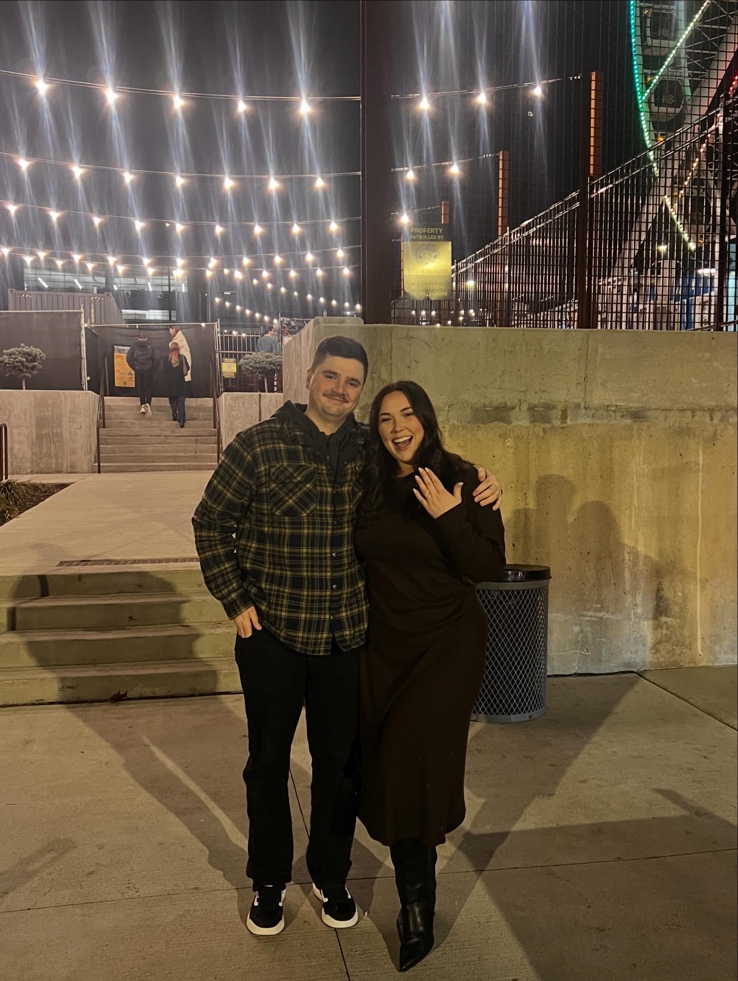 image of Josie and her now-fiancé after the proposal.