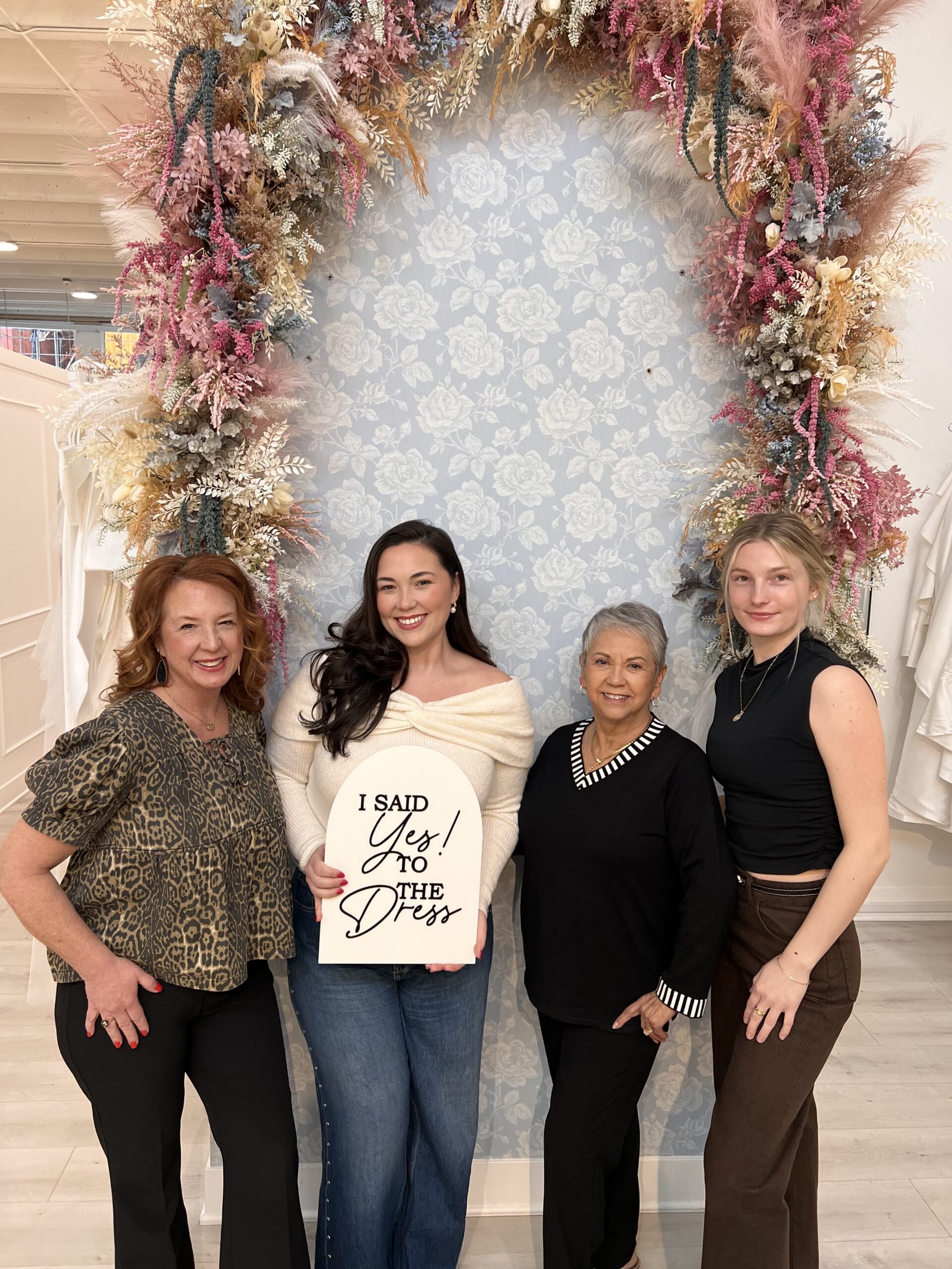 Josie with her family after saying yes to her dream dream.