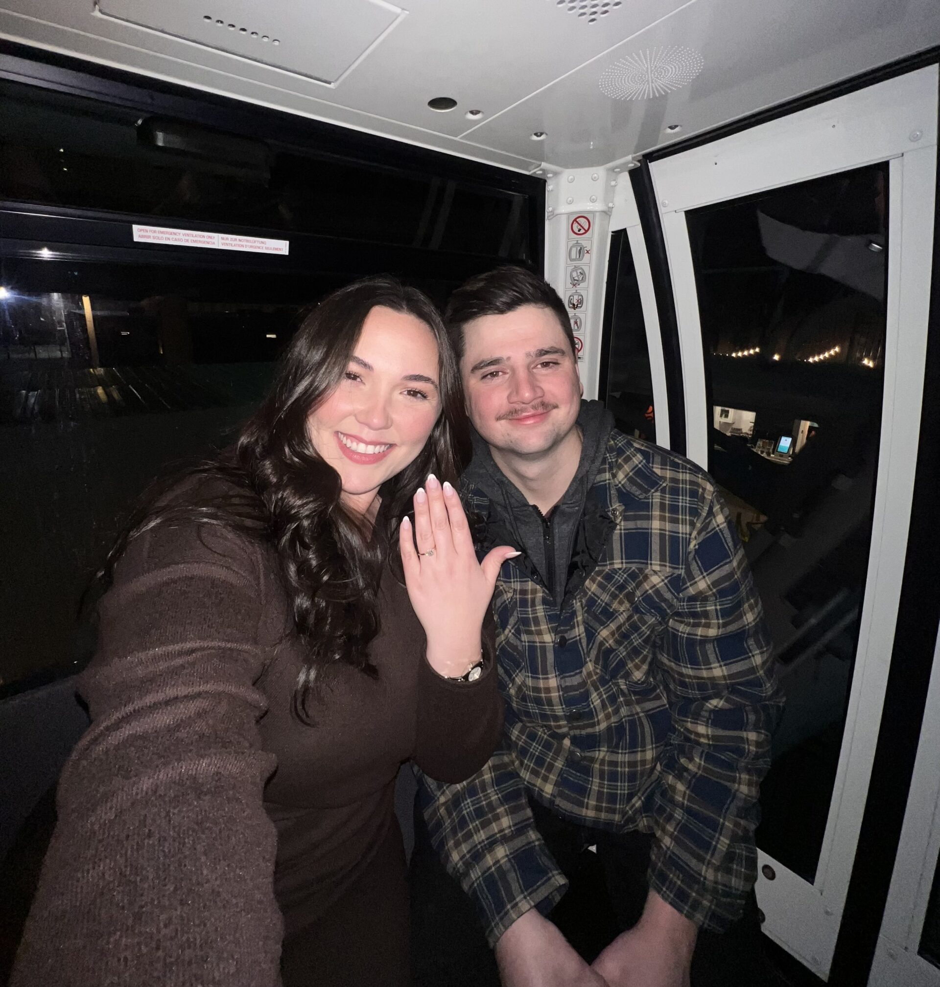 image of Josie and her boyfriend during the proposal