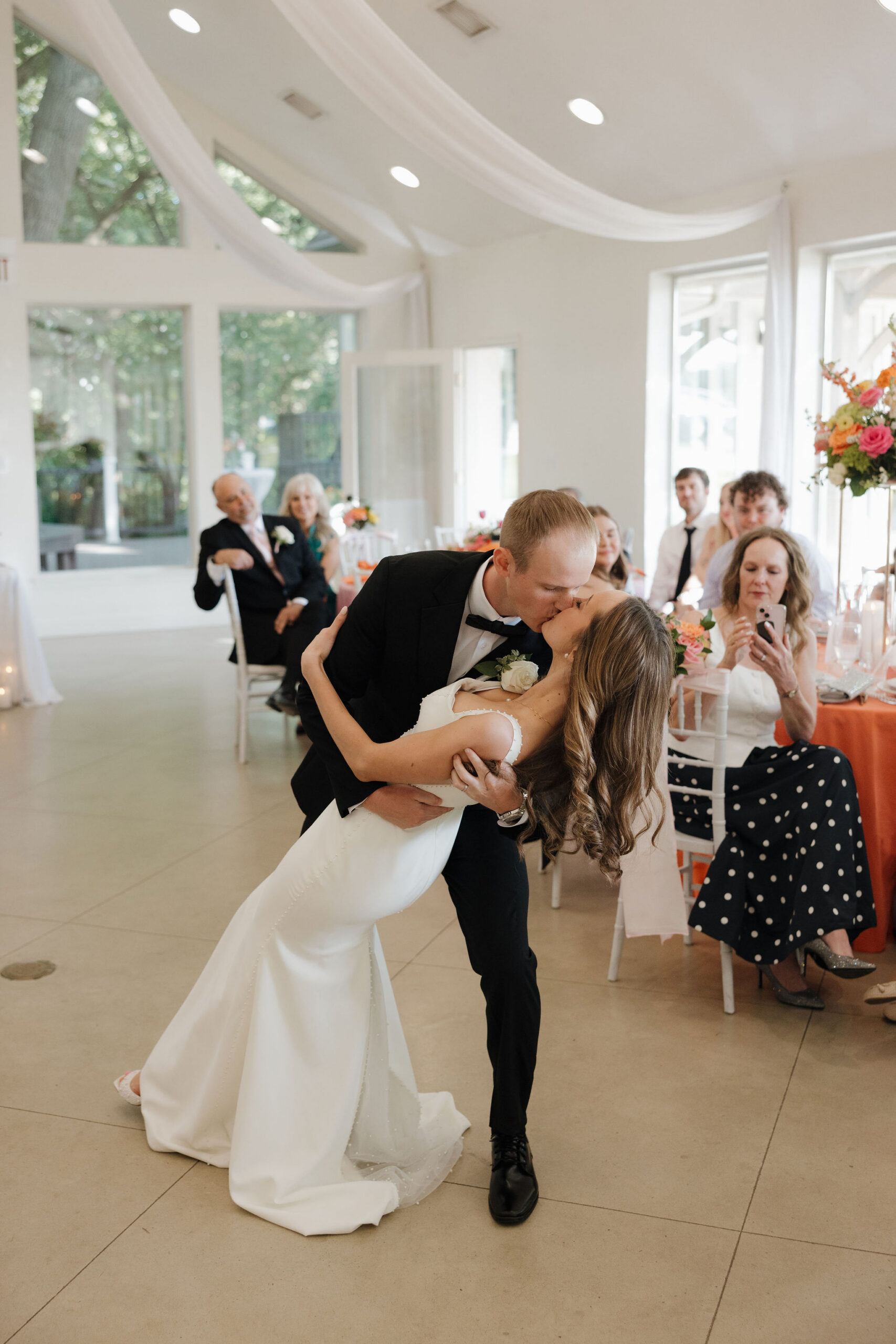 shared kiss of the couple grace and brett